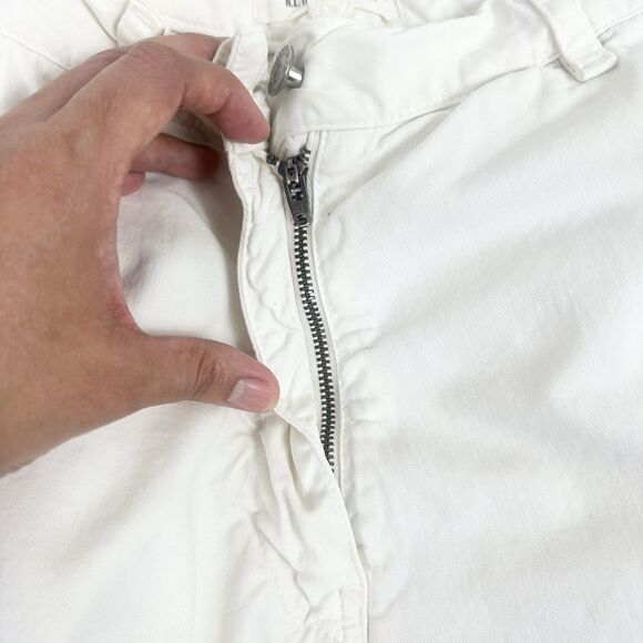 Nili Lotan Shon Pant 27" size 4 Off White  $375 Wide Bowleg Cropped Barrel Baggy - Picture 13 of 14